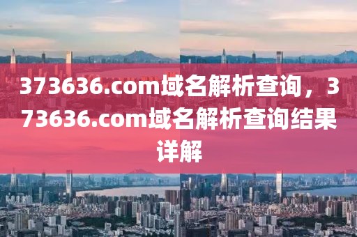 373636.com域名解析查詢(xún)，373636.com域名解析查詢(xún)結(jié)果詳解