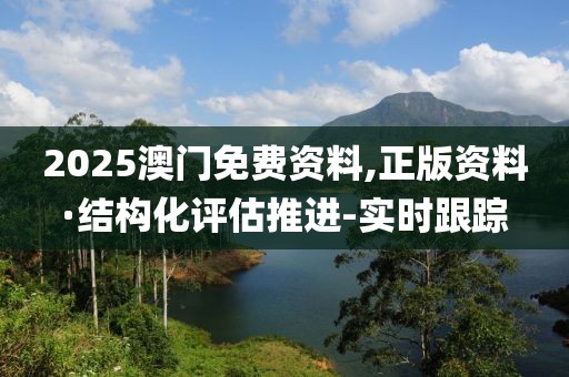 2025澳門免費資料,正版資料·結(jié)構(gòu)化評估推進(jìn)-實時跟蹤