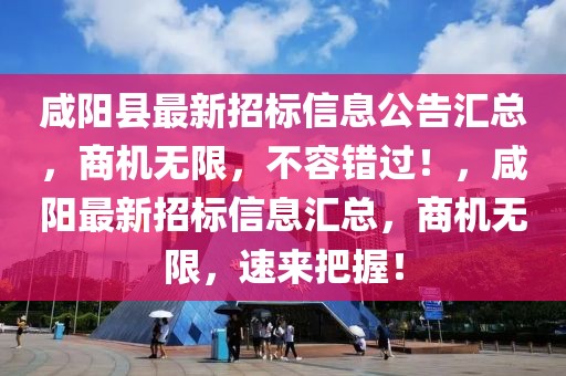 咸陽縣最新招標(biāo)信息公告匯總，商機無限，不容錯過！，咸陽最新招標(biāo)信息匯總，商機無限，速來把握！