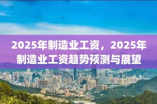 2025年制造業(yè)工資，2025年制造業(yè)工資趨勢預(yù)測與展望