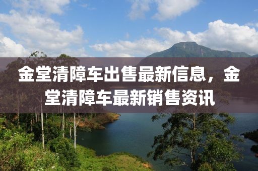 金堂清障車出售最新信息，金堂清障車最新銷售資訊