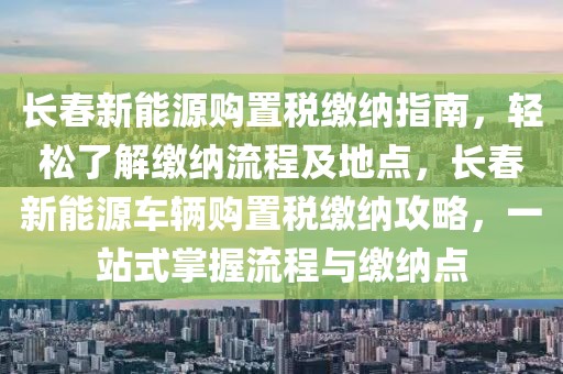 長(zhǎng)春新能源購(gòu)置稅繳納指南，輕松了解繳納流程及地點(diǎn)，長(zhǎng)春新能源車(chē)輛購(gòu)置稅繳納攻略，一站式掌握流程與繳納點(diǎn)