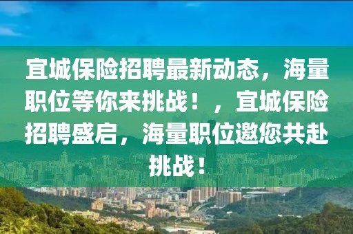 宜城保險招聘最新動態(tài)，海量職位等你來挑戰(zhàn)！，宜城保險招聘盛啟，海量職位邀您共赴挑戰(zhàn)！