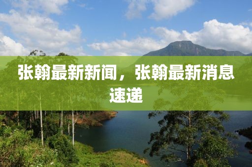 張翰最新新聞，張翰最新消息速遞