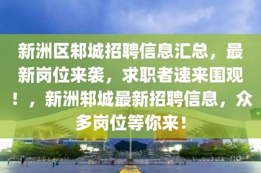 新洲區(qū)邾城招聘信息匯總，最新崗位來襲，求職者速來圍觀！，新洲邾城最新招聘信息，眾多崗位等你來！