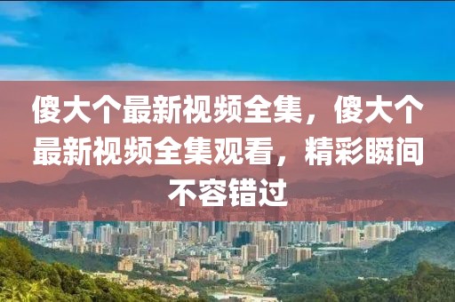 傻大個(gè)最新視頻全集，傻大個(gè)最新視頻全集觀看，精彩瞬間不容錯(cuò)過(guò)