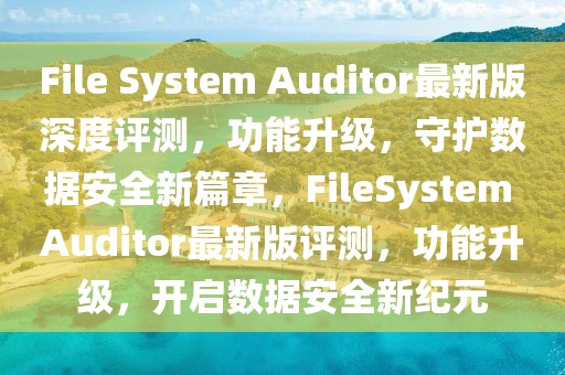 File System Auditor最新版深度評(píng)測(cè)，功能升級(jí)，守護(hù)數(shù)據(jù)安全新篇章，F(xiàn)ileSystem Auditor最新版評(píng)測(cè)，功能升級(jí)，開啟數(shù)據(jù)安全新紀(jì)元