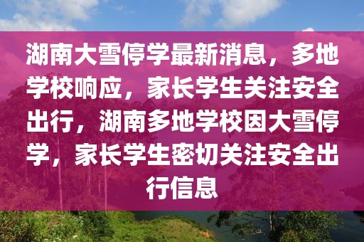 湖南大雪停學最新消息，多地學校響應，家長學生關(guān)注安全出行，湖南多地學校因大雪停學，家長學生密切關(guān)注安全出行信息