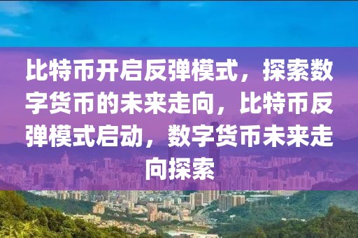 比特幣開啟反彈模式，探索數字貨幣的未來走向，比特幣反彈模式啟動，數字貨幣未來走向探索