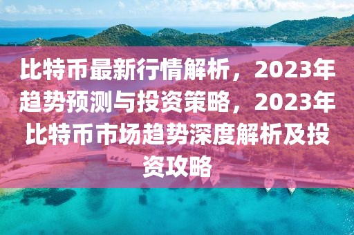 比特幣最新行情解析，2023年趨勢預(yù)測與投資策略，2023年比特幣市場趨勢深度解析及投資攻略