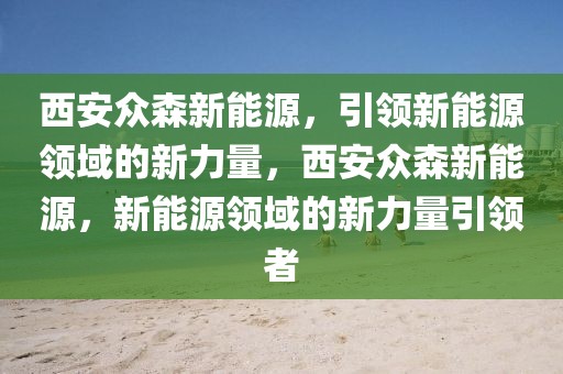 西安眾森新能源，引領(lǐng)新能源領(lǐng)域的新力量，西安眾森新能源，新能源領(lǐng)域的新力量引領(lǐng)者