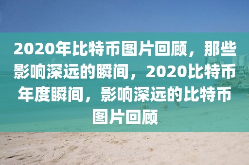 2020年比特幣圖片回顧，那些影響深遠(yuǎn)的瞬間，2020比特幣年度瞬間，影響深遠(yuǎn)的比特幣圖片回顧