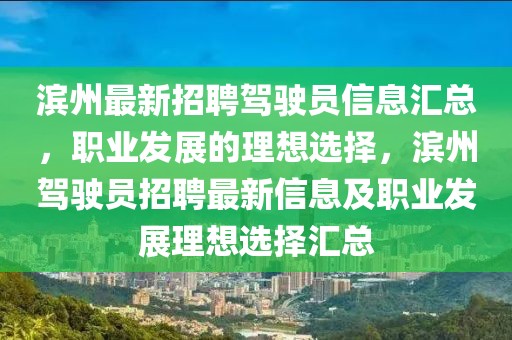 濱州最新招聘駕駛員信息匯總，職業(yè)發(fā)展的理想選擇，濱州駕駛員招聘最新信息及職業(yè)發(fā)展理想選擇匯總