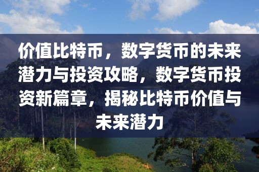 價值比特幣，數字貨幣的未來潛力與投資攻略，數字貨幣投資新篇章，揭秘比特幣價值與未來潛力