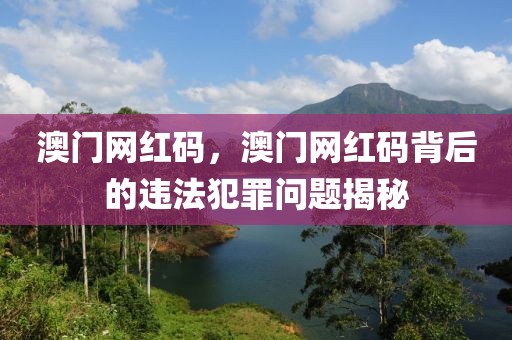 澳門網(wǎng)紅碼，澳門網(wǎng)紅碼背后的違法犯罪問題揭秘