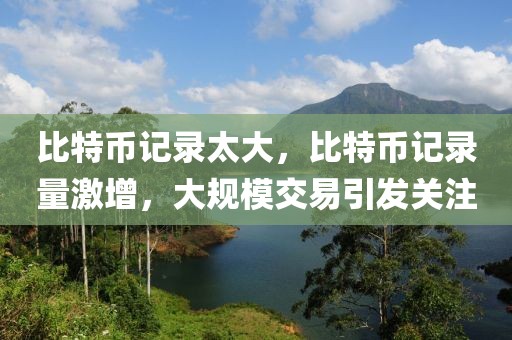 比特幣記錄太大，比特幣記錄量激增，大規(guī)模交易引發(fā)關(guān)注