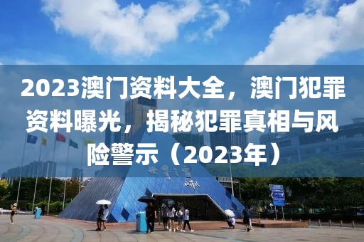 2023澳門資料大全，澳門犯罪資料曝光，揭秘犯罪真相與風險警示（2023年）