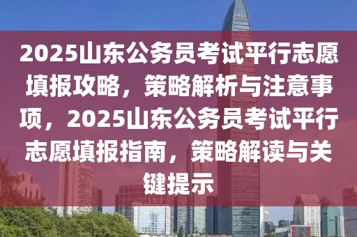 2025山東公務(wù)員考試平行志愿填報(bào)攻略，策略解析與注意事項(xiàng)，2025山東公務(wù)員考試平行志愿填報(bào)指南，策略解讀與關(guān)鍵提示