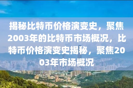 揭秘比特幣價格演變史，聚焦2003年的比特幣市場概況，比特幣價格演變史揭秘，聚焦2003年市場概況