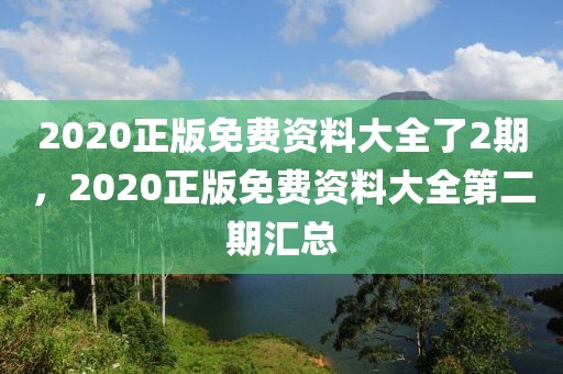 2020正版免費資料大全了2期，2020正版免費資料大全第二期匯總