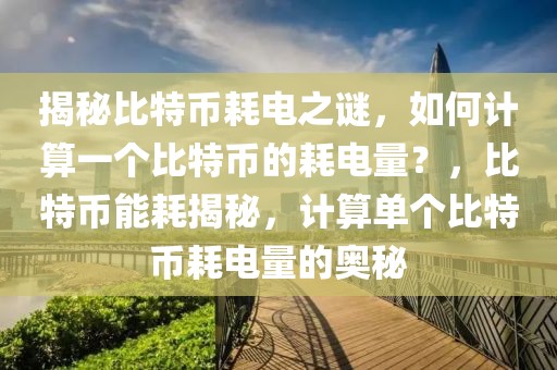 揭秘比特幣耗電之謎，如何計算一個比特幣的耗電量？，比特幣能耗揭秘，計算單個比特幣耗電量的奧秘