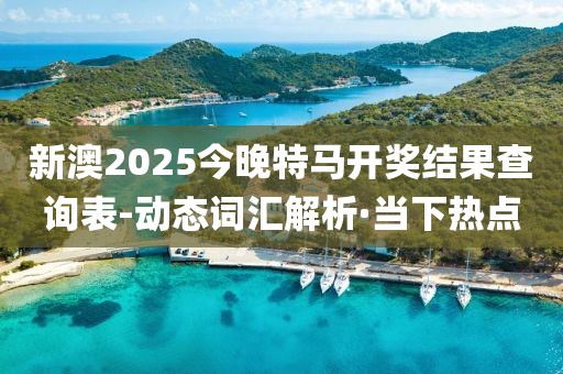 新澳2025今晚特馬開獎結(jié)果查詢表-動態(tài)詞匯解析·當下熱點