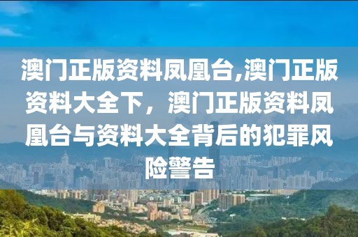 澳門正版資料鳳凰臺(tái),澳門正版資料大全下，澳門正版資料鳳凰臺(tái)與資料大全背后的犯罪風(fēng)險(xiǎn)警告