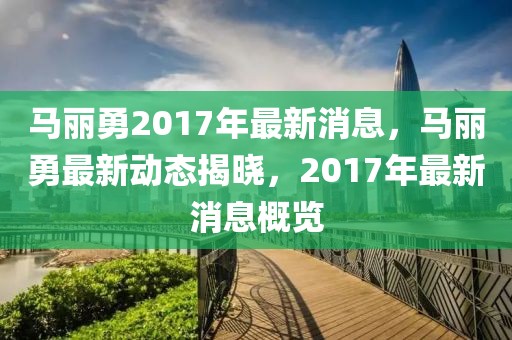 馬麗勇2017年最新消息，馬麗勇最新動態(tài)揭曉，2017年最新消息概覽