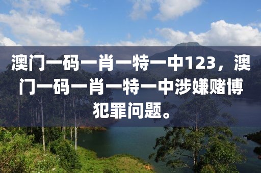 澳門一碼一肖一特一中123，澳門一碼一肖一特一中涉嫌賭博犯罪問題。