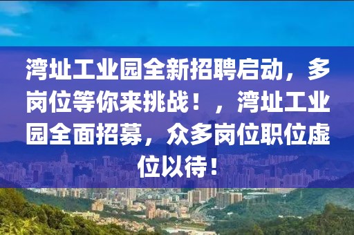 灣址工業(yè)園全新招聘啟動，多崗位等你來挑戰(zhàn)！，灣址工業(yè)園全面招募，眾多崗位職位虛位以待！