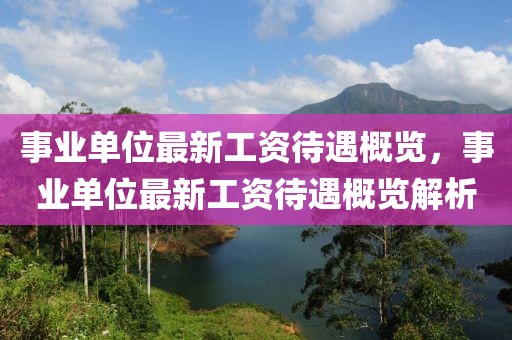 事業(yè)單位最新工資待遇概覽，事業(yè)單位最新工資待遇概覽解析