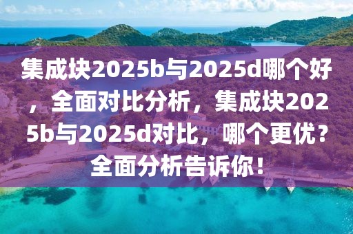 集成塊2025b與2025d哪個(gè)好，全面對(duì)比分析，集成塊2025b與2025d對(duì)比，哪個(gè)更優(yōu)？全面分析告訴你！