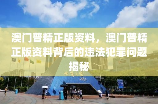 澳門普精正版資料，澳門普精正版資料背后的違法犯罪問題揭秘