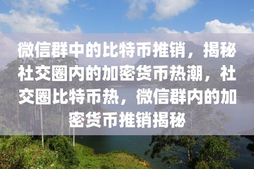 微信群中的比特幣推銷，揭秘社交圈內(nèi)的加密貨幣熱潮，社交圈比特幣熱，微信群內(nèi)的加密貨幣推銷揭秘