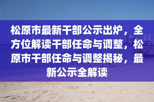 松原市最新干部公示出爐，全方位解讀干部任命與調(diào)整，松原市干部任命與調(diào)整揭秘，最新公示全解讀