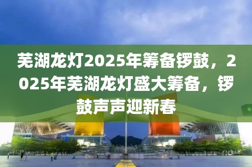 蕪湖龍燈2025年籌備鑼鼓，2025年蕪湖龍燈盛大籌備，鑼鼓聲聲迎新春