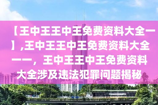 【王中王王中王免費(fèi)資料大全一】,王中王王中王免費(fèi)資料大全一一，王中王王中王免費(fèi)資料大全涉及違法犯罪問題揭秘