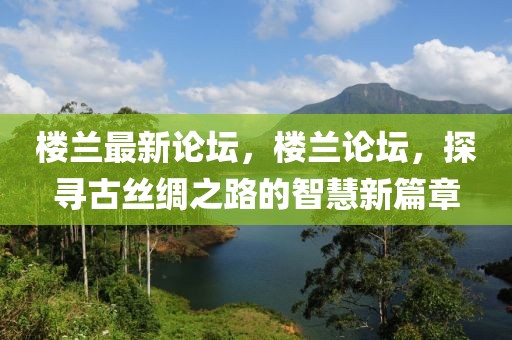 樓蘭最新論壇，樓蘭論壇，探尋古絲綢之路的智慧新篇章