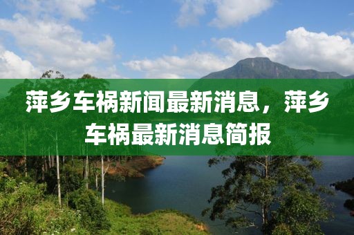 萍鄉(xiāng)車禍新聞最新消息，萍鄉(xiāng)車禍最新消息簡報(bào)