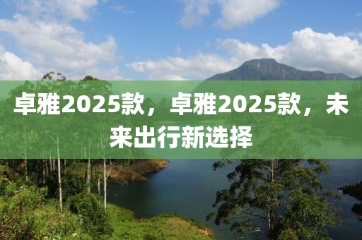 卓雅2025款，卓雅2025款，未來(lái)出行新選擇