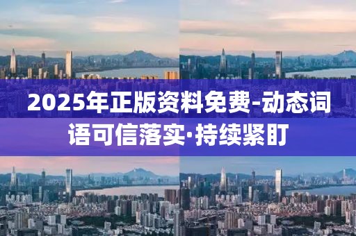 2025年正版資料免費-動態(tài)詞語可信落實·持續(xù)緊盯