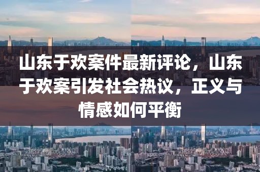 山東于歡案件最新評(píng)論，山東于歡案引發(fā)社會(huì)熱議，正義與情感如何平衡