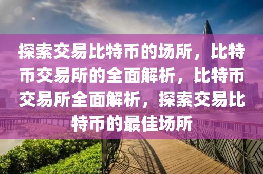 探索交易比特幣的場所，比特幣交易所的全面解析，比特幣交易所全面解析，探索交易比特幣的最佳場所