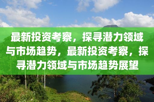 最新投資考察，探尋潛力領(lǐng)域與市場(chǎng)趨勢(shì)，最新投資考察，探尋潛力領(lǐng)域與市場(chǎng)趨勢(shì)展望