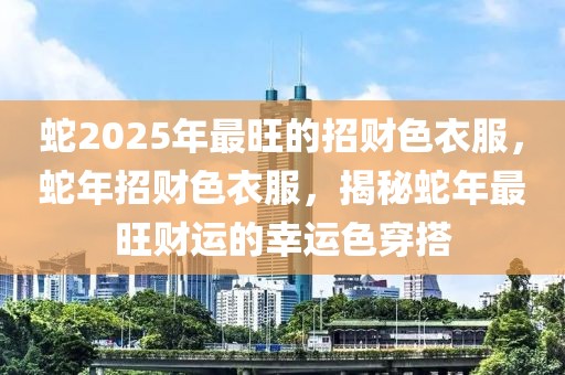 蛇2025年最旺的招財色衣服，蛇年招財色衣服，揭秘蛇年最旺財運的幸運色穿搭