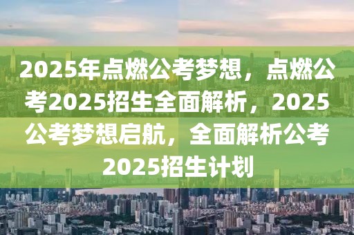 2025年點燃公考夢想，點燃公考2025招生全面解析，2025公考夢想啟航，全面解析公考2025招生計劃