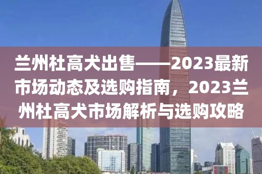 蘭州杜高犬出售——2023最新市場動態(tài)及選購指南，2023蘭州杜高犬市場解析與選購攻略