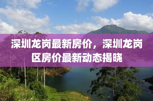 深圳龍崗最新房價，深圳龍崗區(qū)房價最新動態(tài)揭曉