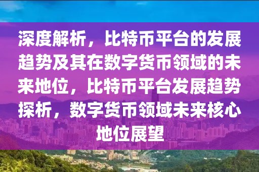 深度解析，比特幣平臺的發(fā)展趨勢及其在數(shù)字貨幣領(lǐng)域的未來地位，比特幣平臺發(fā)展趨勢探析，數(shù)字貨幣領(lǐng)域未來核心地位展望