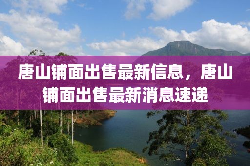 唐山鋪面出售最新信息，唐山鋪面出售最新消息速遞